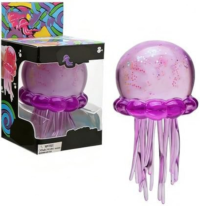 Nee Doh Jellyfish Stress Relief Squeeze Toy - Ultra Squishy & Moldable Malt Sugar Balls for Ultimate Sensory Fun (#Purple)