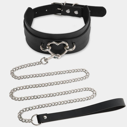 GIFTGRIN gothic leather choker necklace with metal accents, stylish punk accessory for rave, Halloween cosplay, and fashion.