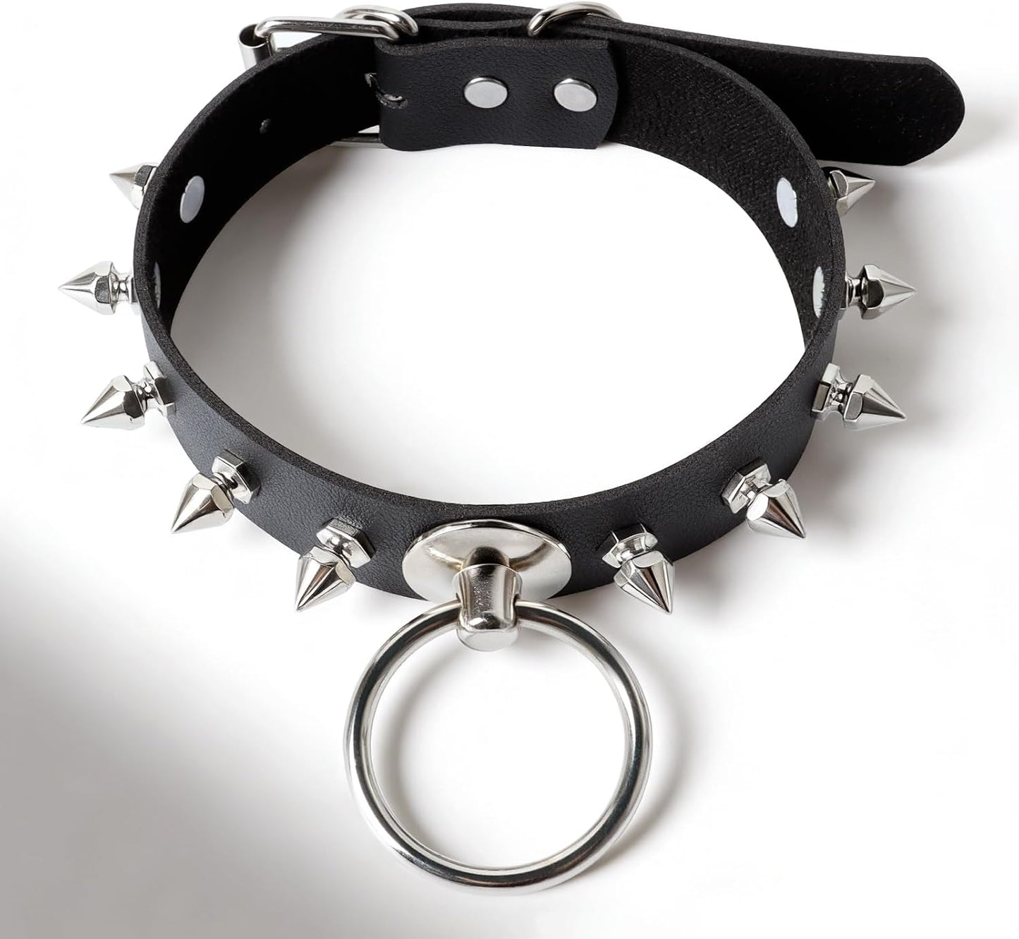 Goth Choker Necklace for Women, Black Choker Collar for Women, Leather Necklace Gothic Jewelry Necklaces Punk Accessories, Fashion Rave Halloween Cosplay Costume
