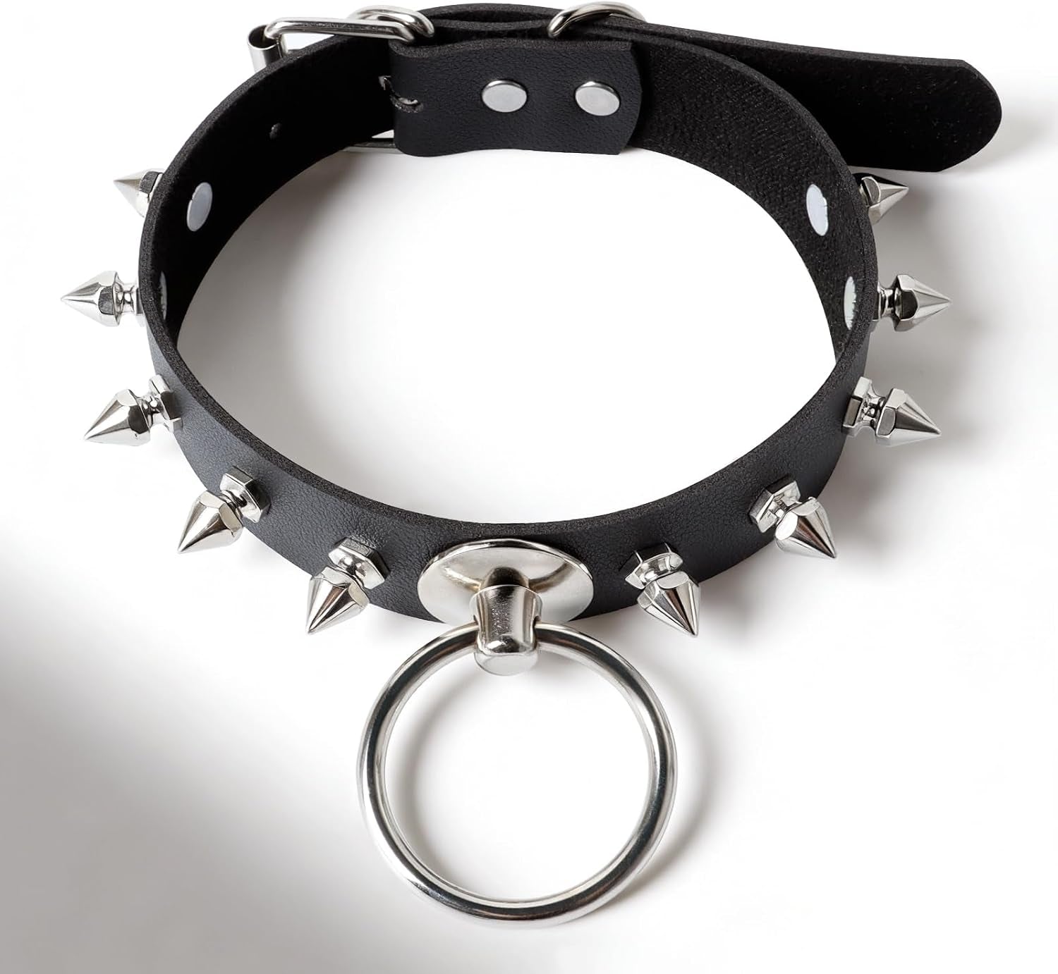 Goth Choker Necklace for Women, Black Choker Collar for Women, Leather Necklace Gothic Jewelry Necklaces Punk Accessories, Fashion Rave Halloween Cosplay Costume