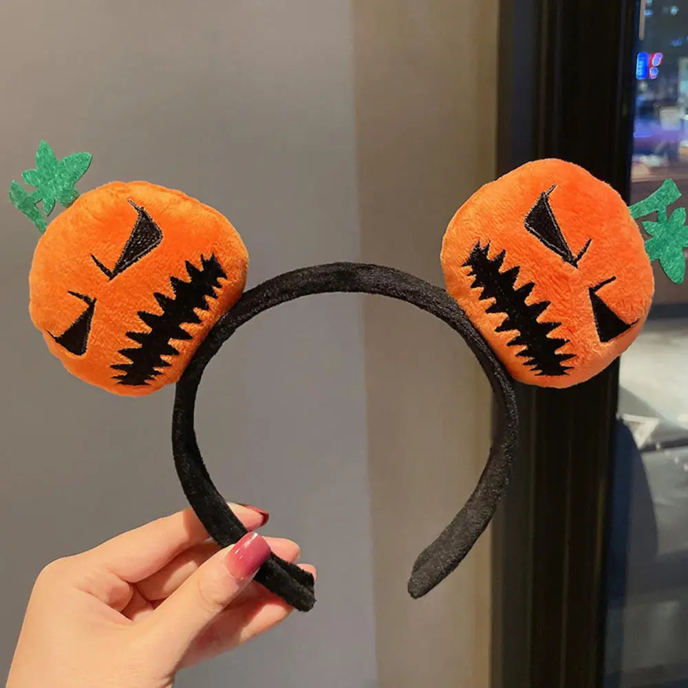 Halloween Gothic Skull Flower Headband for Women Girls Party Cosplay Spider Web Veil Day of the Dead Headband Horror Headwear