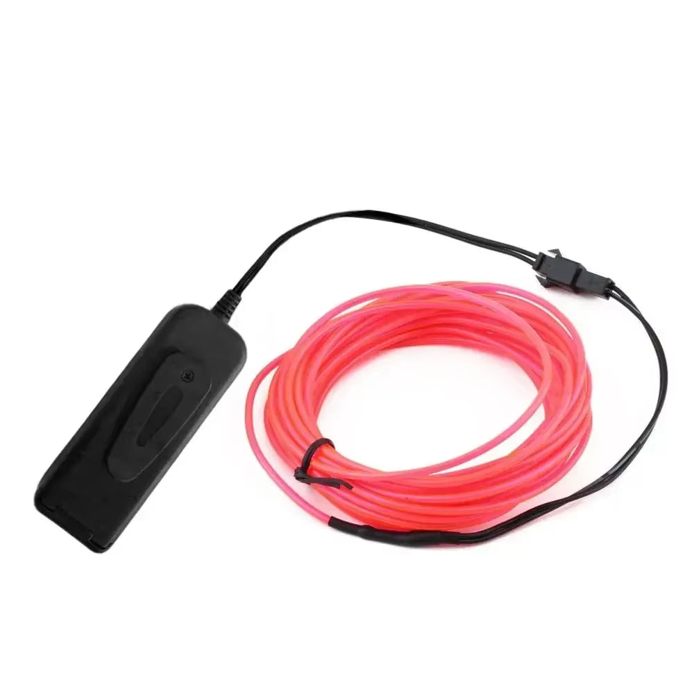 Vibrant EL Wire LED Neon Cable for DIY Costumes & Festive Decorations - Available in 1M, 3M, 5M Lengths!