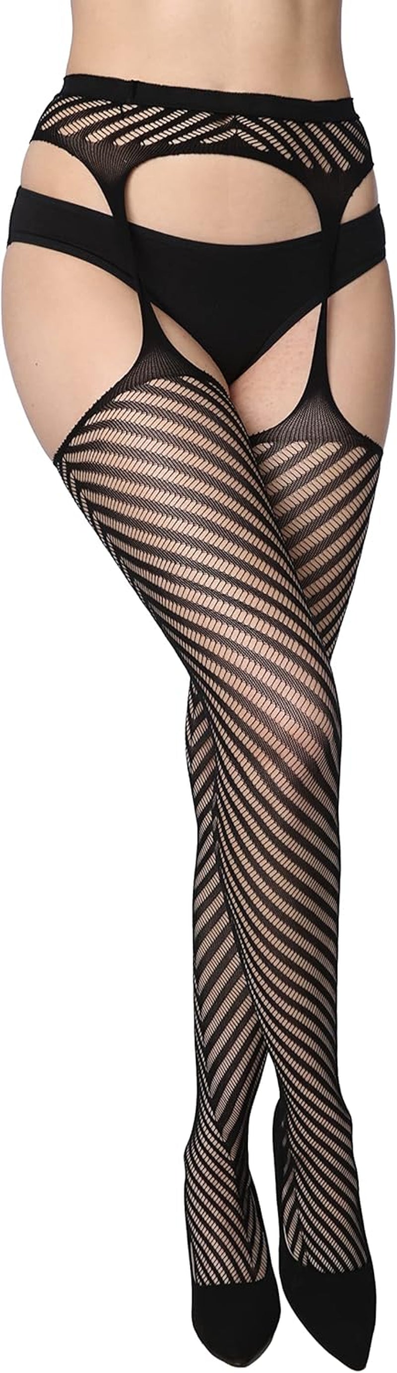 Seductive Fishnet Lace Stockings for Women - 6-Pack of Sexy Pantyhose in Regular & Plus Sizes