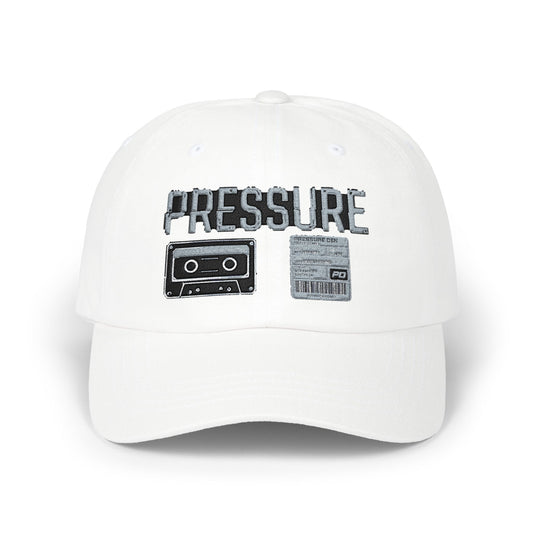 Pressure Retro Cassette Dad Cap — Vintage Tape Graphic Baseball Hat