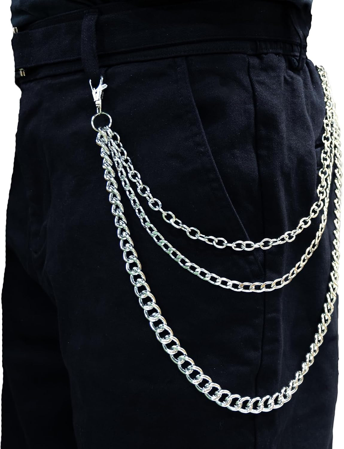 Punk Trousers Chain Hip Hop Pants Chain Pocket Chain Belt Chain Rock Jean Chain for Eboy and Egirl, Wallet Chains for Men and Women