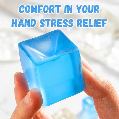 Kawaii Mini Squishy Ice Block Stress Balls - Stress Relief Squeeze Toy (1/3/5/10 PCS)