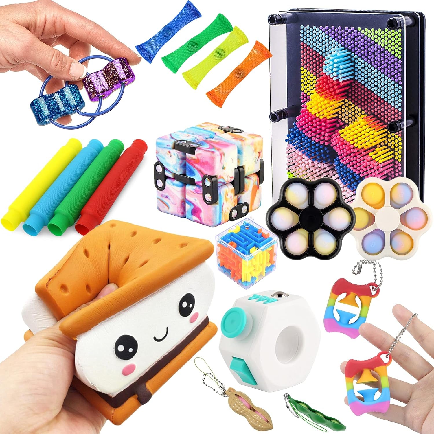 Ultimate 20-Piece Fidget Toy Set for Stress Relief - Perfect for Adults and Teens with ADHD and Autism