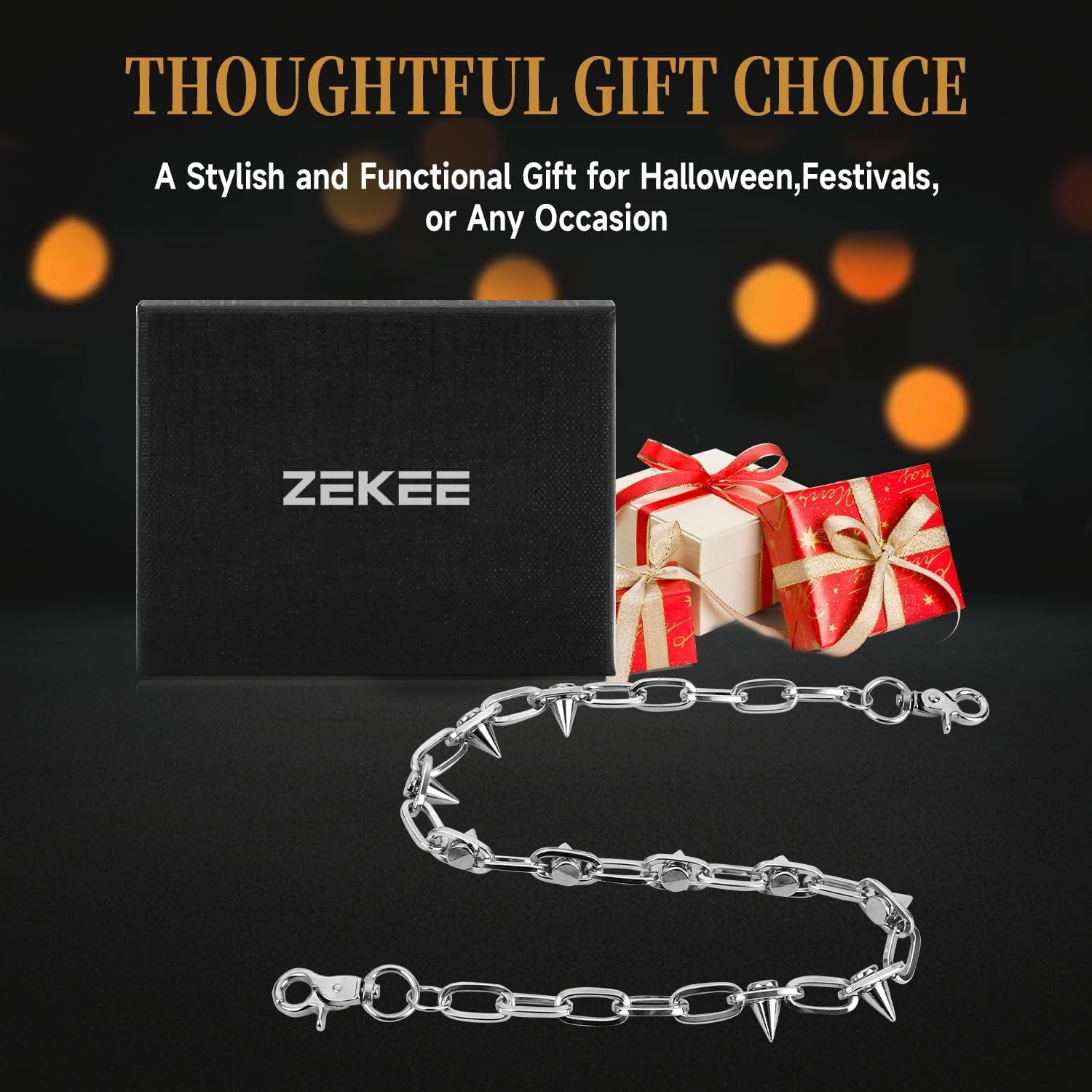 Wallet Chain Pants Chain Hip Hop Punk Jeans Chain Key Chain Goth Heavy Rivet Accessories for Women Men
