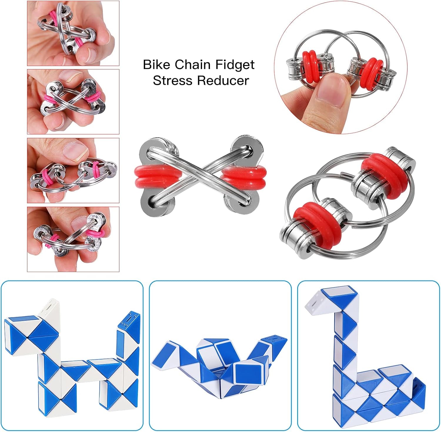 Ultimate 48-Pack Sensory Fidget Toy Bundle for Stress Relief - Perfect for Kids, Adults, Autistic & ADHD Support, Includes Squeeze Balls, Marble Mesh, & Wacky Track