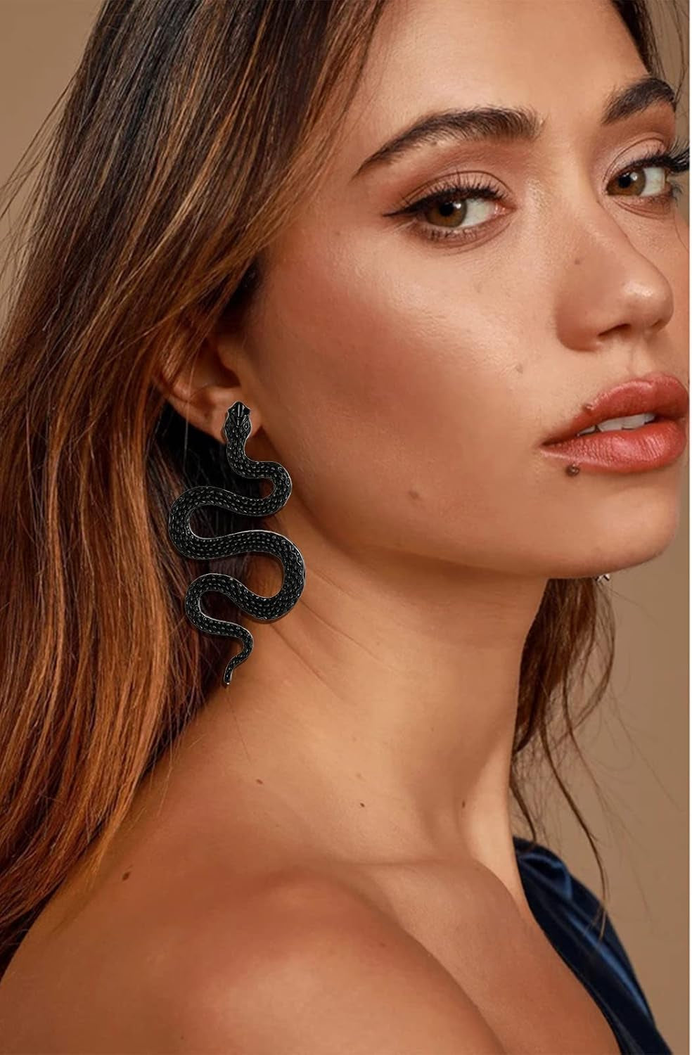 Snake Earrings for Women Dangle Halloween Jewelry Snake Accessories Black Gothic Goth Earrings Punk Sperpent Edgy Grunge Earring Halloween