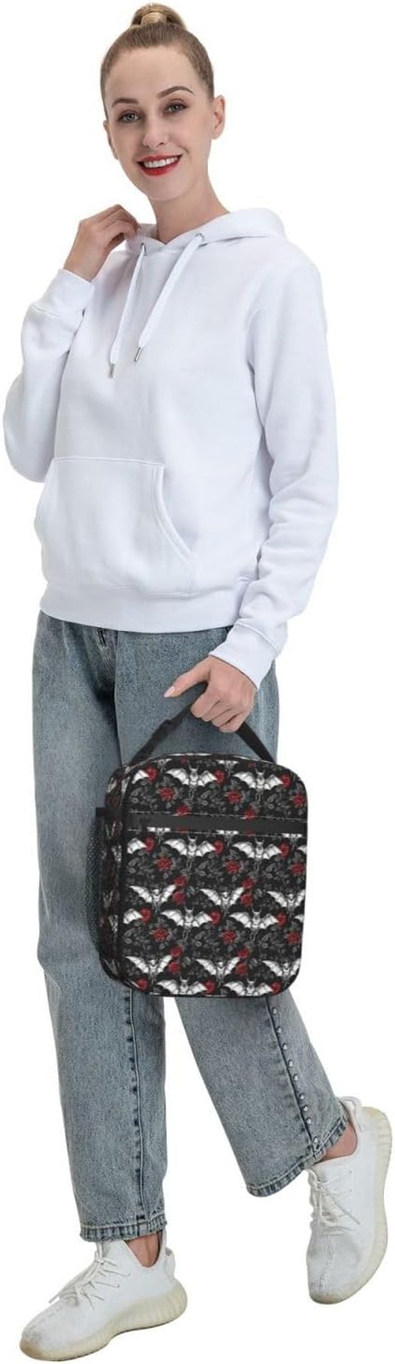 Goth Lunch Box for Women Kids Girls Men Insulated Lunch Bag Lunchbox Adults Lunch Tote Bags Reusable Cooler for Work Office School Picnic Travel