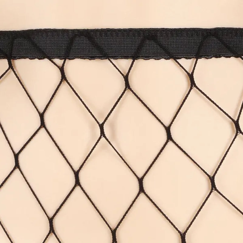 Seductive High Waist Fishnet Tights - Stretchy Mesh Hollow Out Stockings for Women