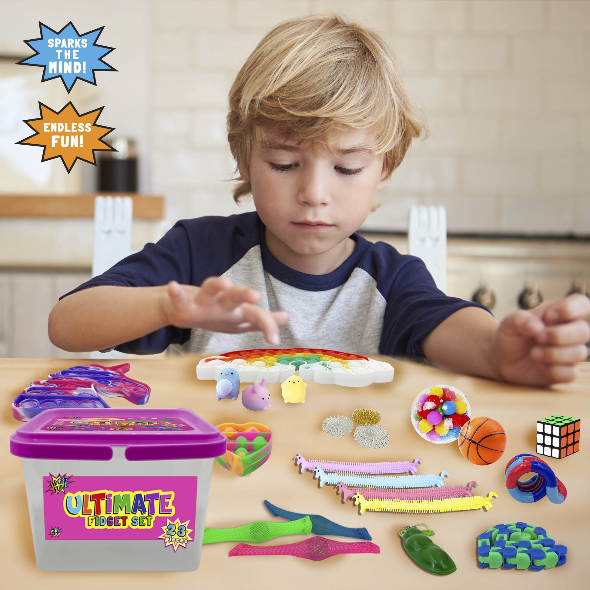 18 Piece Ultimate Fidget Set Pink