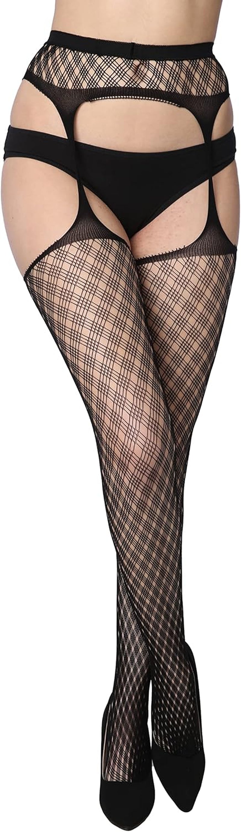 Seductive Fishnet Lace Stockings for Women - 6-Pack of Sexy Pantyhose in Regular & Plus Sizes