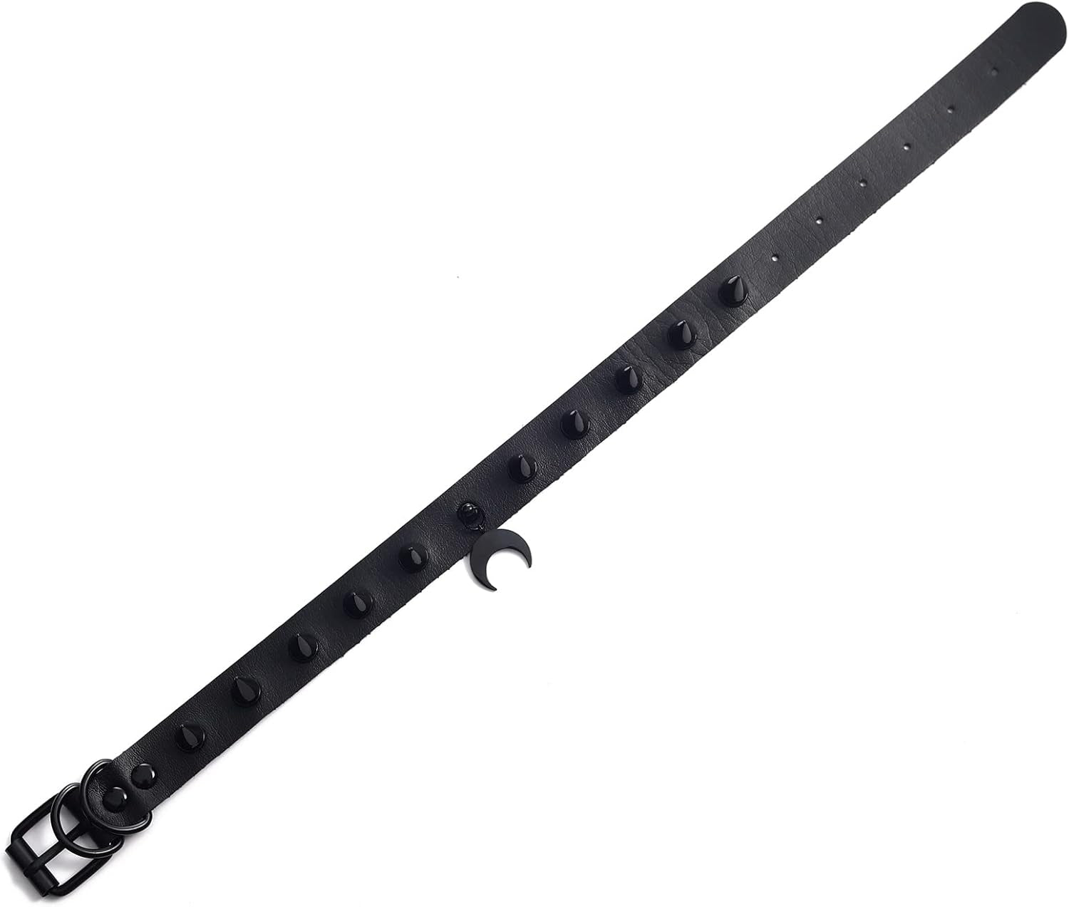Goth Choker Necklaces for Women Leather Collar Spiked Chokers Moon Cross Pendants Cosplay Gothic Accessories