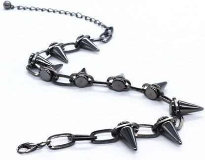 Spike Chokers for Women Choker Goth Necklaces Mens Chain Choker Collar Punk Streetwear Handmade Adjustable Vintage Rivet Jewelry