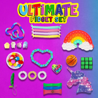 18 Piece Ultimate Fidget Set Pink