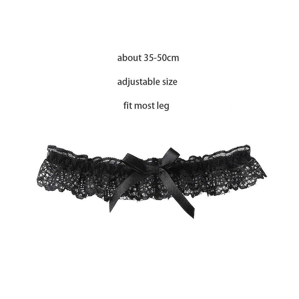 Sexy Leather Heart Belt Elastic Leg Thigh Garter Girl Women Harness Goth Accessories Black Gothic Rivet Punk Anklet