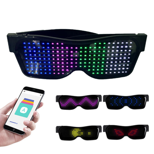 Vibrant Customizable LED Glow Glasses - Perfect for Halloween, Rave Parties & Music Festivals!