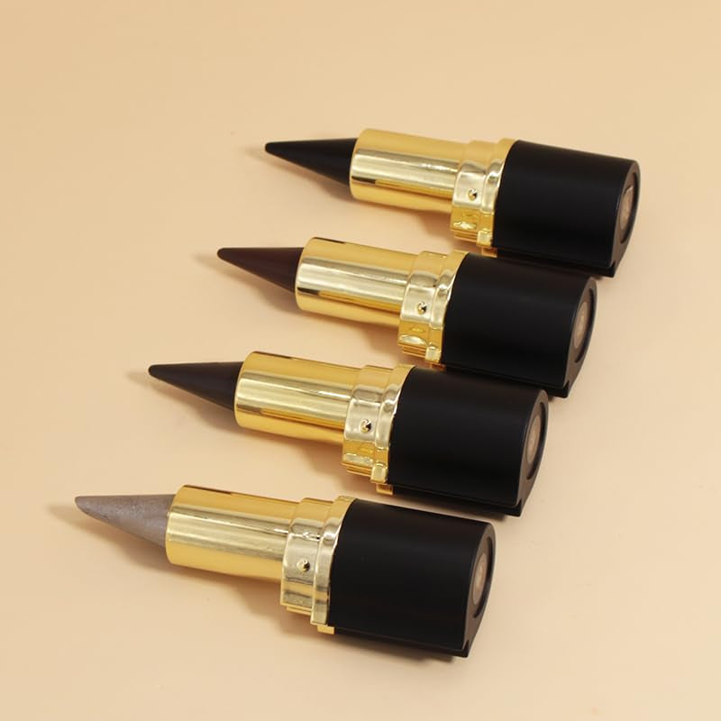 4Pcs Ultra-Pigmented Black Brown Silver Gray Eyeliner – Delineador De Ojos for Bold, Goth-Inspired Looks, Waterproof Long-Lasting & Intense Color for Dramatic and Smoky Eyes Halloween Makeup