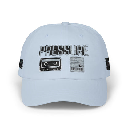 Pressure Retro Cassette Dad Cap — Vintage Tape Graphic Baseball Hat