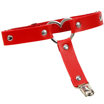 Women Sexy Leather Thigh Garter Belt Pu Punk Elastic Harness Leg Strap Goth Stocking Leglet Belt Garters Suspender for Girl