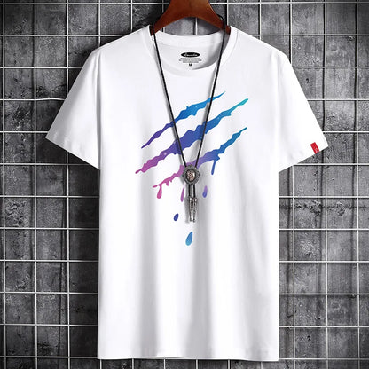 Men's vintage graphic T-shirt featuring anime and goth style, oversized fit, in black with bold manga-inspired artwork.