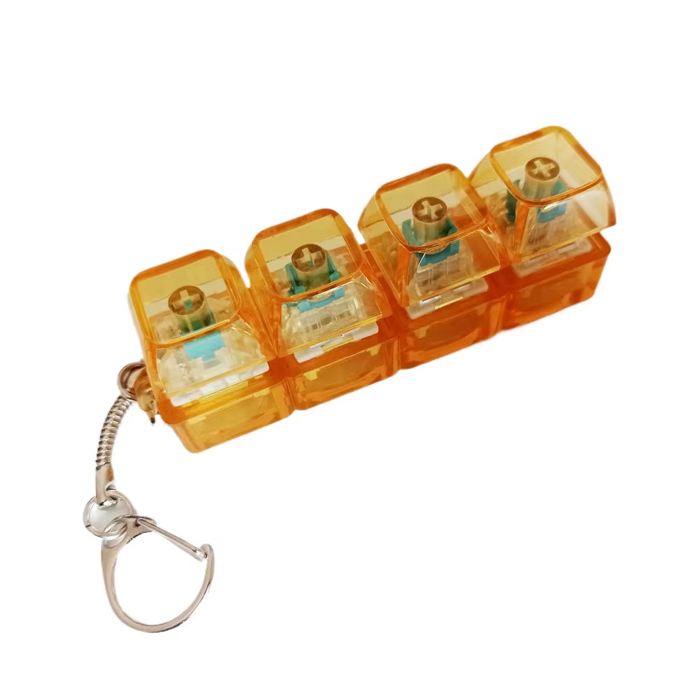 4-In-1 Keyboard Clicker Fidget Toy - Stress Relief Keychain for Fun & Focus