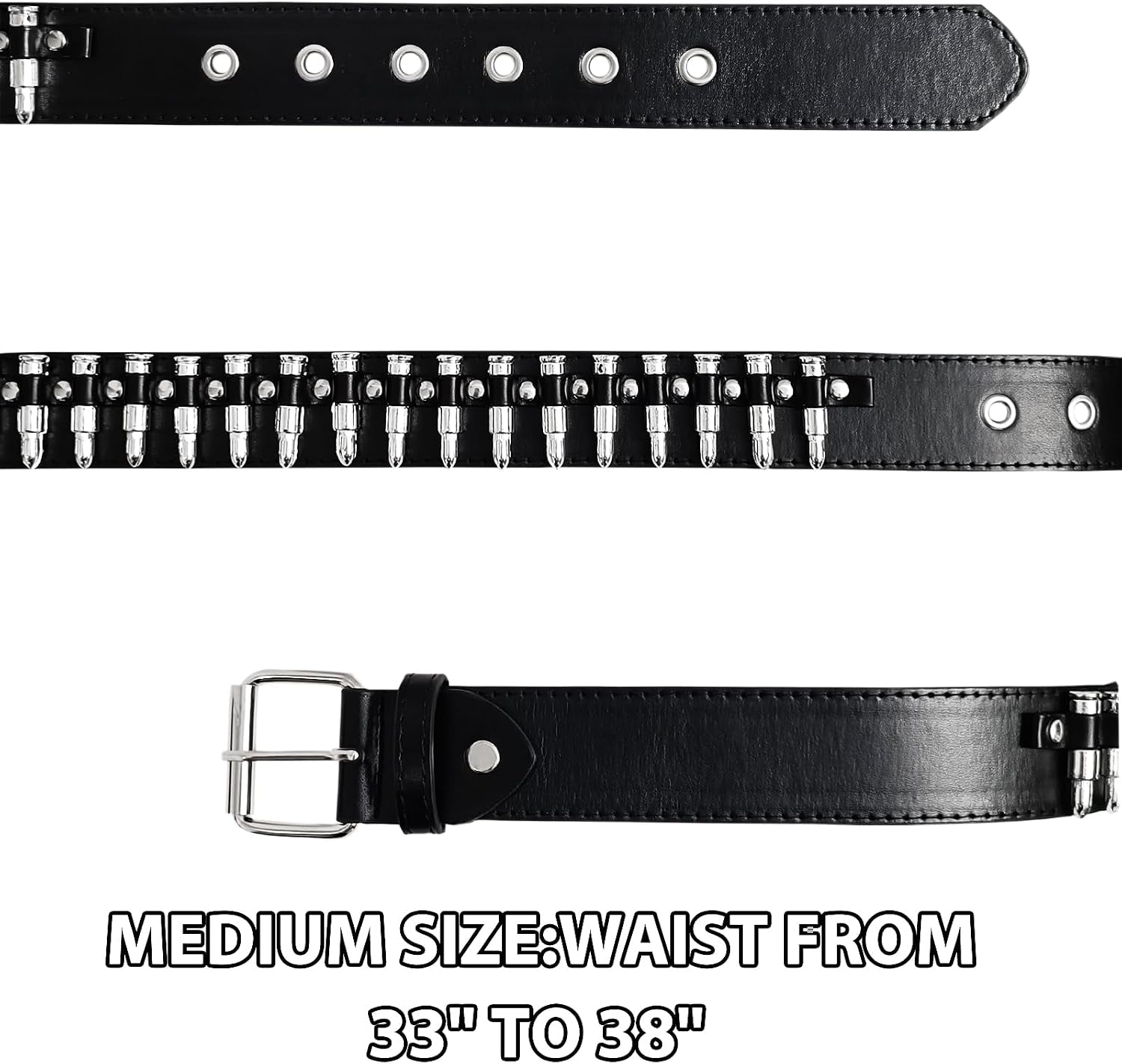 Studded Belt Bullet Rivets Belt Y2K Secene Costume Women Men Goth Belts