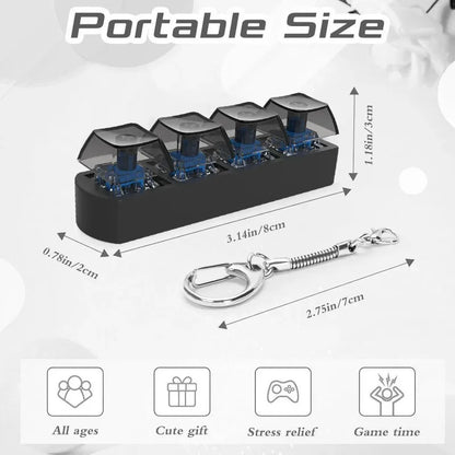 Transparent Fidget Keyboard Keycaps - DIY Anti-Anxiety Party Toy in Black & White