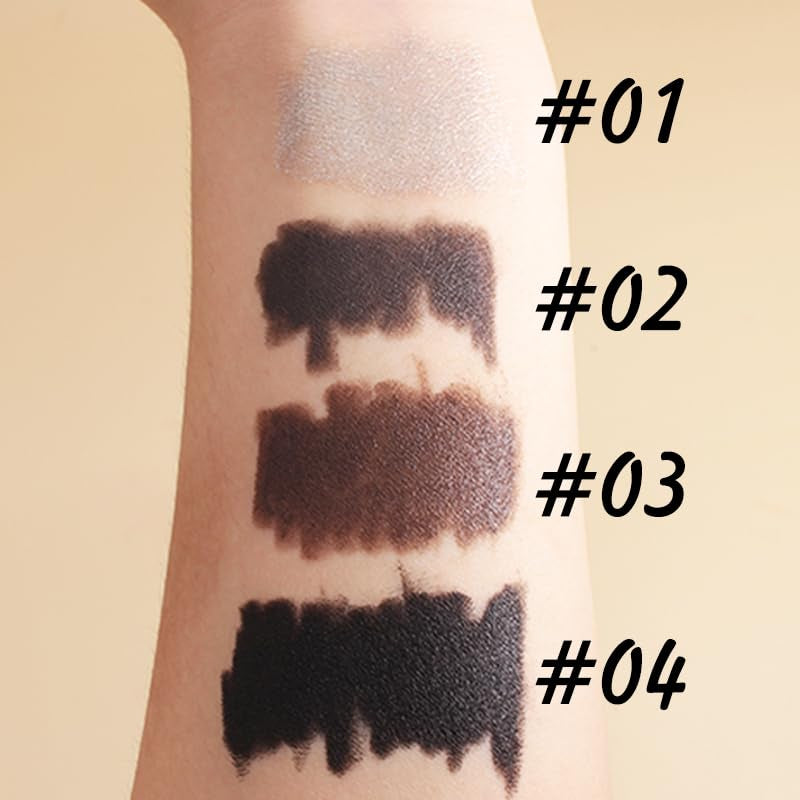 4Pcs Ultra-Pigmented Black Brown Silver Gray Eyeliner – Delineador De Ojos for Bold, Goth-Inspired Looks, Waterproof Long-Lasting & Intense Color for Dramatic and Smoky Eyes Halloween Makeup