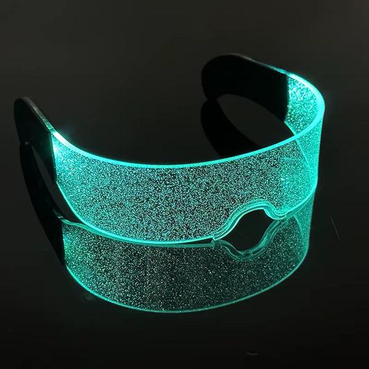 Futuristic Rainbow LED DJ Glasses - Perfect for Raves, Concerts & Masquerades!