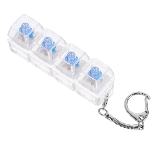 4-In-1 Keyboard Clicker Fidget Toy - Stress Relief Keychain for Fun & Focus