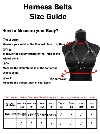 Goth Punk Sexy PU Leather Bra Harness Fashion Chest Harness Woman Outfit Accessoreis Leather Cage Bra Harness Accessories