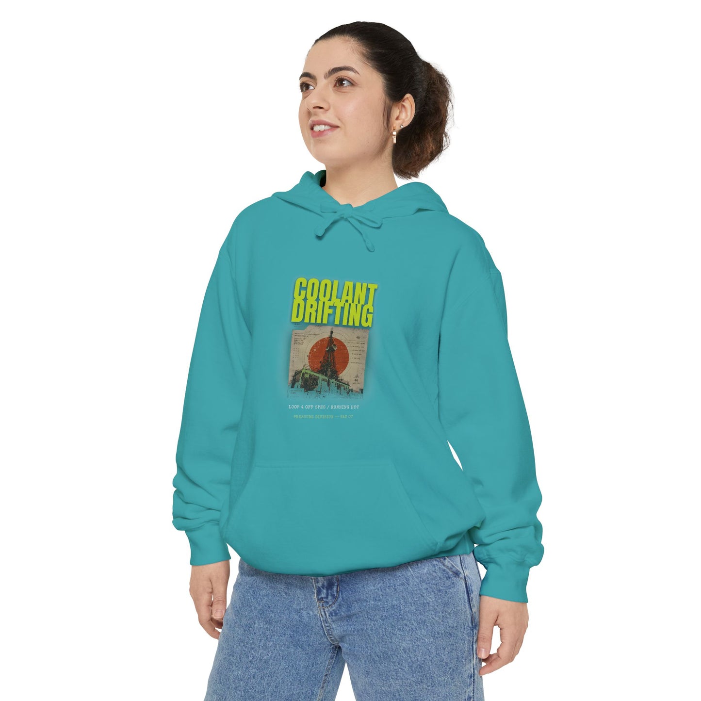 Coolant Drifting Unisex Garment-Dyed Hoodie