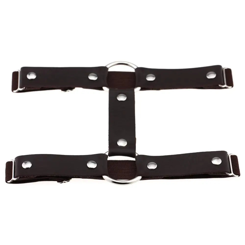 Sexy Leg Garter Wraps for Raves Goth Leg Chain Adjustable Elastice 2 Rows Punk Harness Jewelry Gothic Accessories