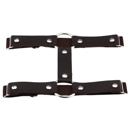Sexy Leg Garter Wraps for Raves Goth Leg Chain Adjustable Elastice 2 Rows Punk Harness Jewelry Gothic Accessories