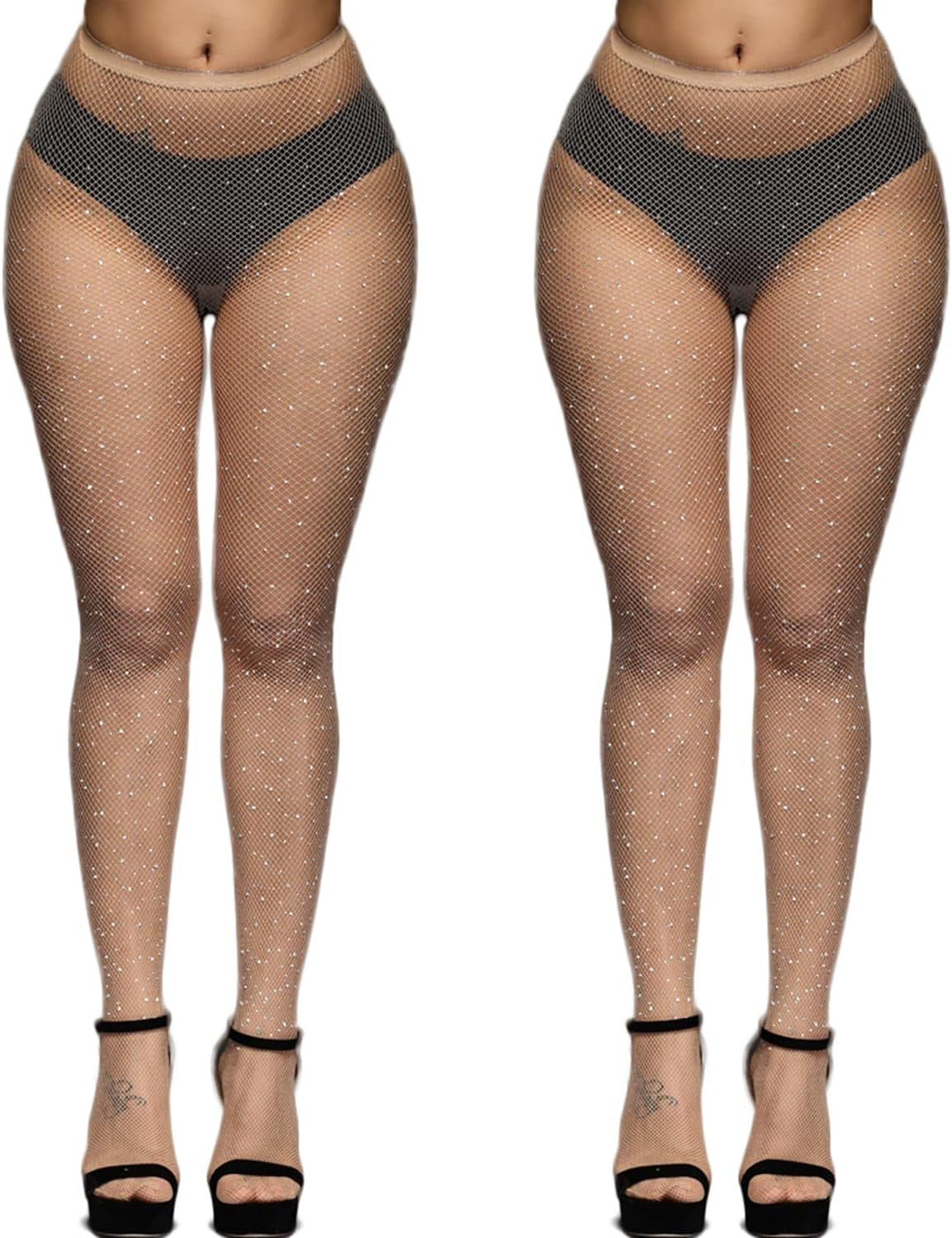 Sparkling Rhinestone Fishnet Stockings for Women - Glitter Tights for Standout Style