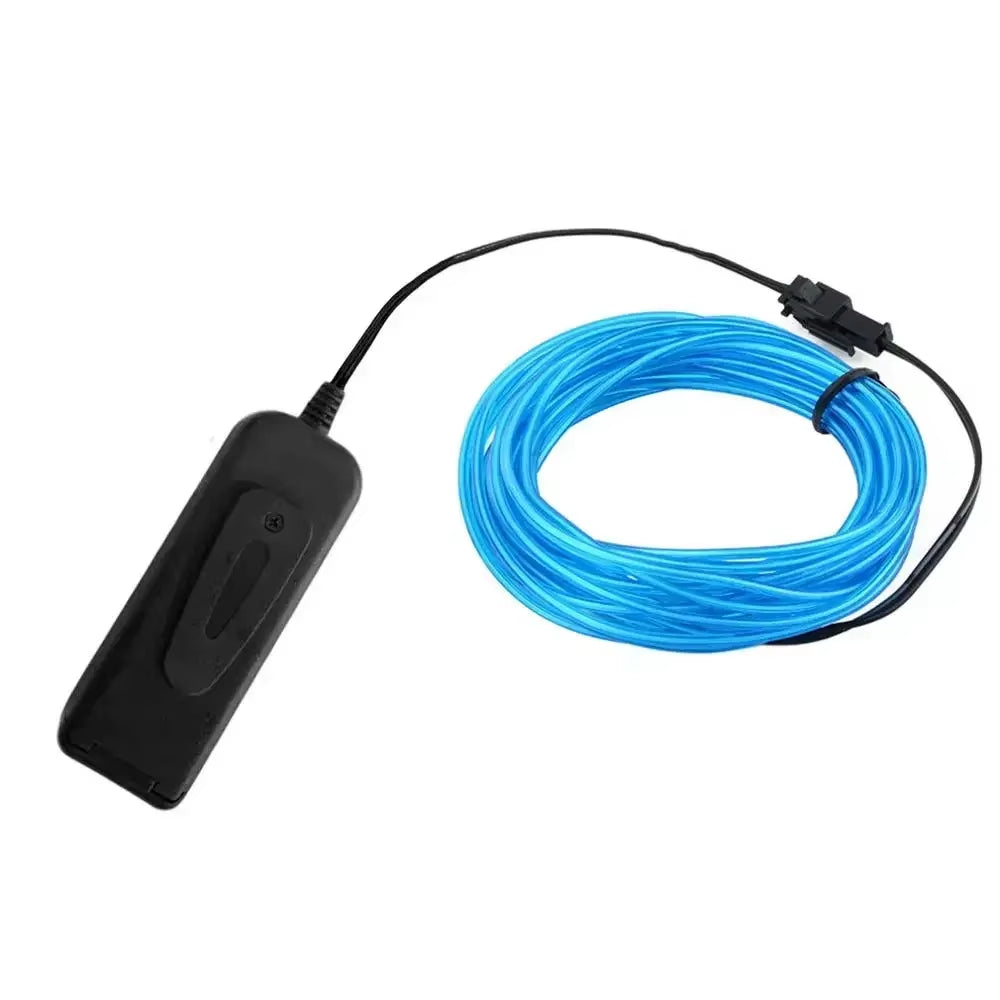 Vibrant EL Wire LED Neon Cable for DIY Costumes & Festive Decorations - Available in 1M, 3M, 5M Lengths!