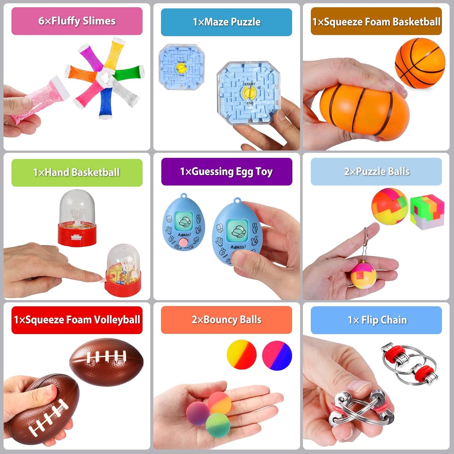 Ultimate 48-Pack Sensory Fidget Toy Bundle for Stress Relief - Perfect for Kids, Adults, Autistic & ADHD Support, Includes Squeeze Balls, Marble Mesh, & Wacky Track