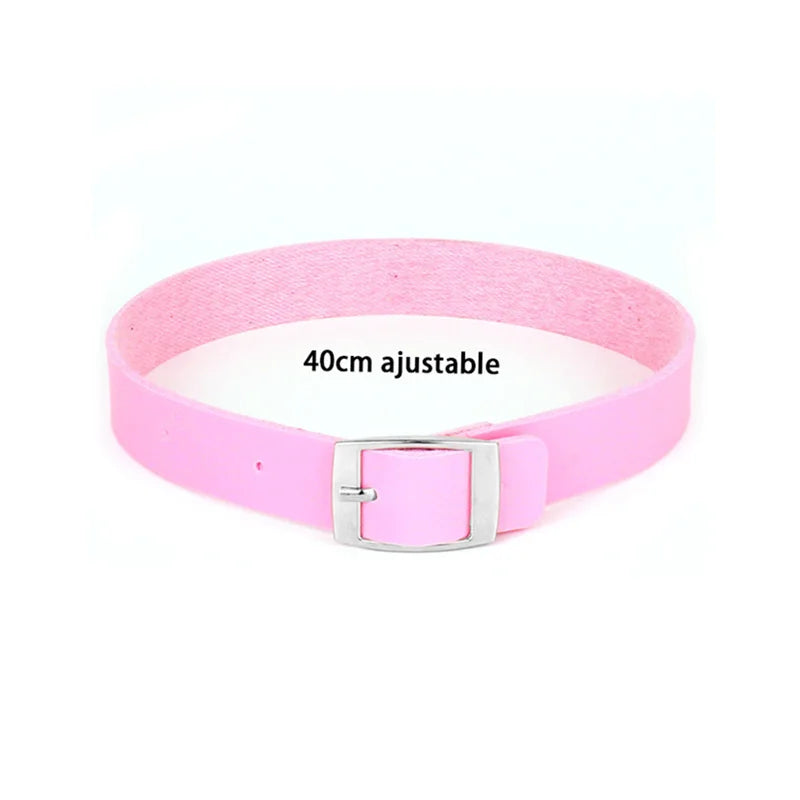 Vintage Sexy Harajuku Black Belt Collar Choker Necklace PU Leather Goth Choker Punk Gothic Necklace for Women Men