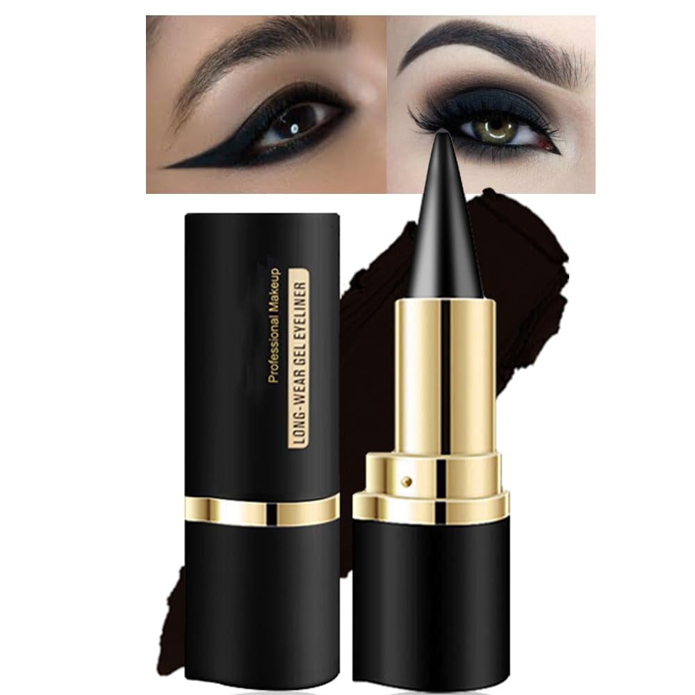 BANGFENG Intense Black Waterproof Eyeliner pencil with sharp tip for bold, dramatic eye looks, smudge-proof and long-lasting.