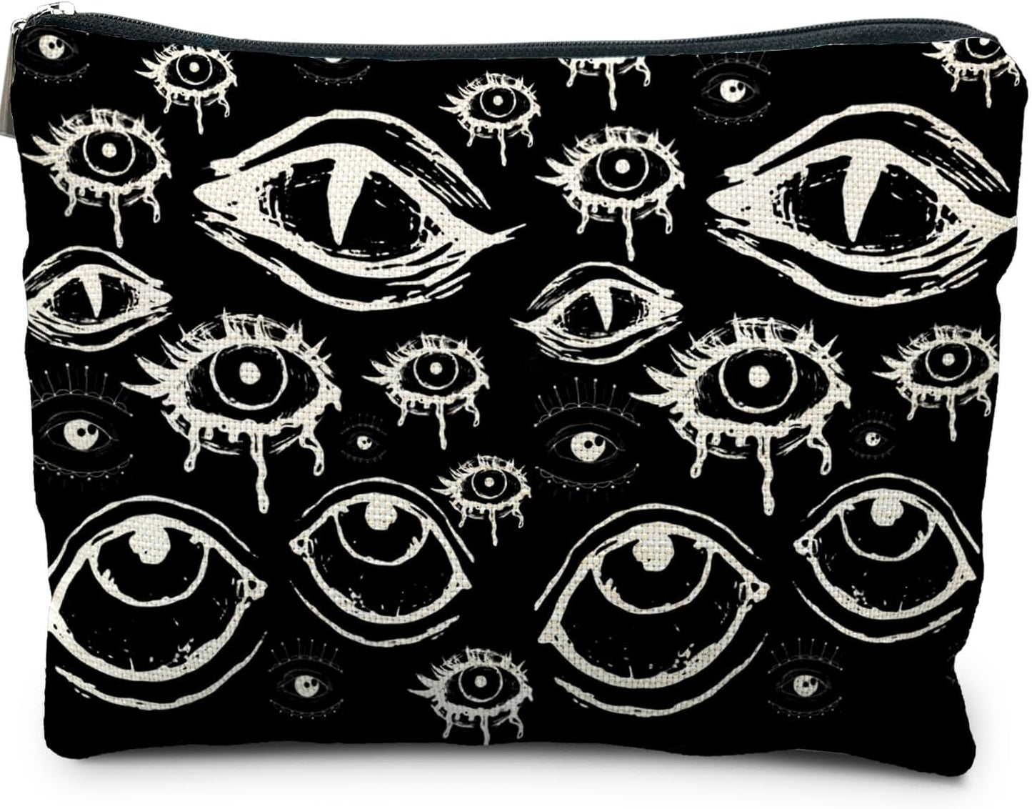 Goth Makeup Bag, Mystical Gothic Evil Eyes Witchy Cosmetic Bag Toiletry Bag for Women, Witch Stuff, Halloween Makeup Bag, Halloween Gifts for Women