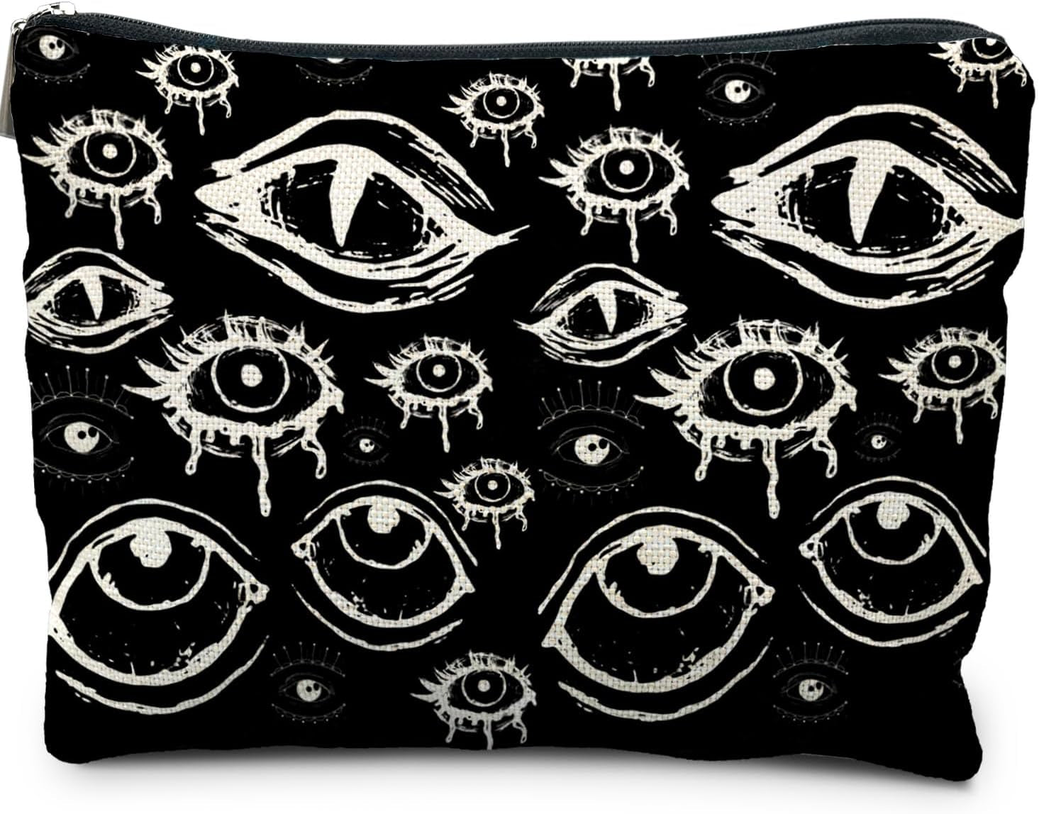 Goth Makeup Bag, Mystical Gothic Evil Eyes Witchy Cosmetic Bag Toiletry Bag for Women, Witch Stuff, Halloween Makeup Bag, Halloween Gifts for Women