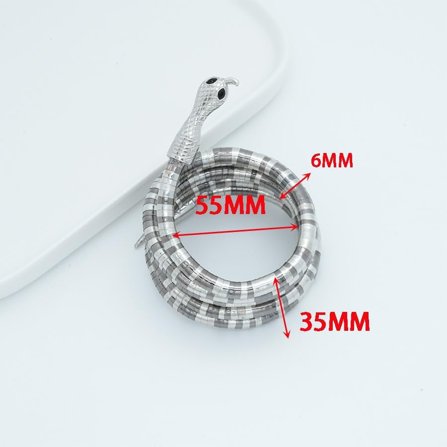 Goth Snake Necklaces for Women Punk Snake Necklace Bendable Snakes Choker Necklace Medusa Necklaces Halloween Prom Jewelry Costume Emo Accessories Style5