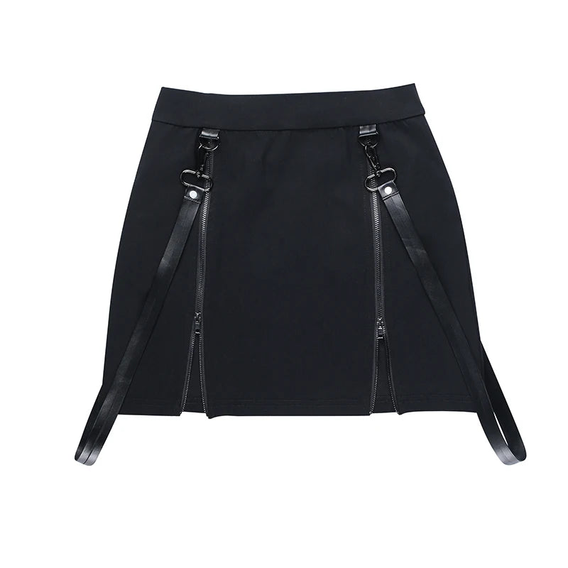 Y2K goth plaid pleated mini skirt for women, high-waisted Harajuku aesthetic streetwear, perfect for summer fashion.