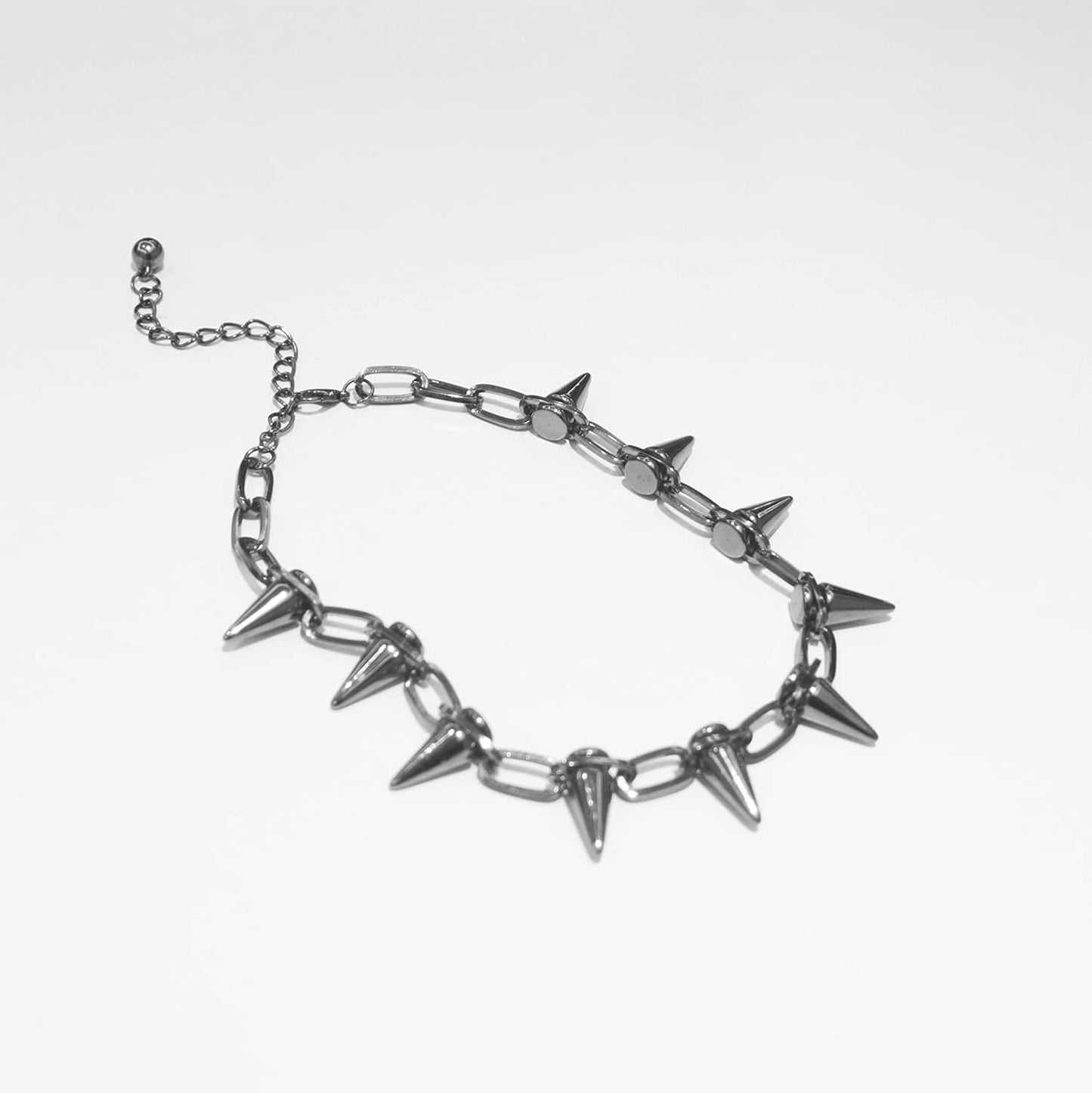 Spike Necklace Spike Choker Rivet Goth Necklaces Chokers with Spikes and Chain Streetwear Vintage Punk Necklace for Women Men