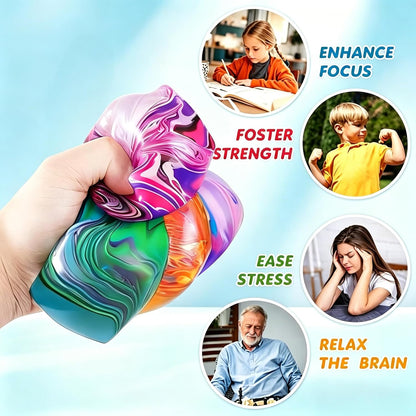 Ultimate Stress Relief Fidget Toy - Squishy Stress Cube & Balls for Kids & Adults - Perfect for Autism & Classroom Prizes (Green)
