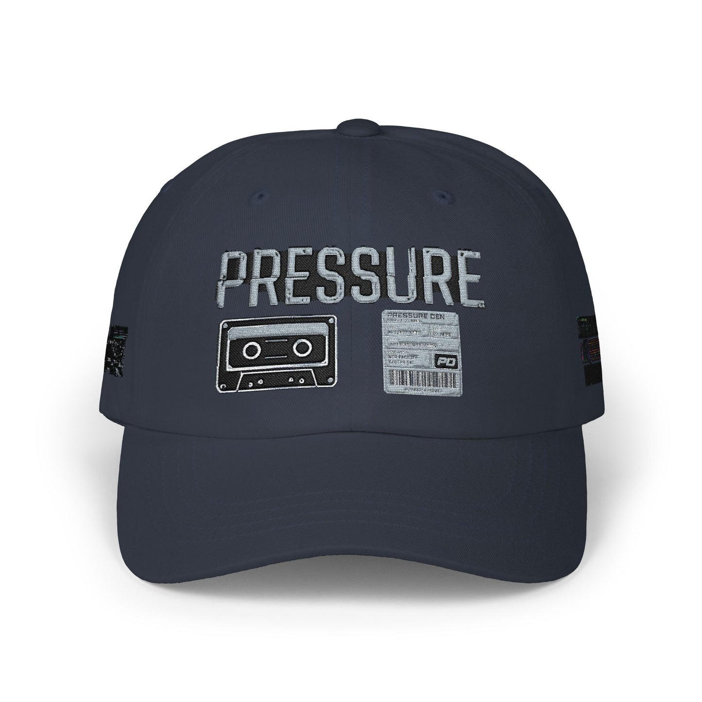 Pressure Retro Cassette Dad Cap — Vintage Tape Graphic Baseball Hat