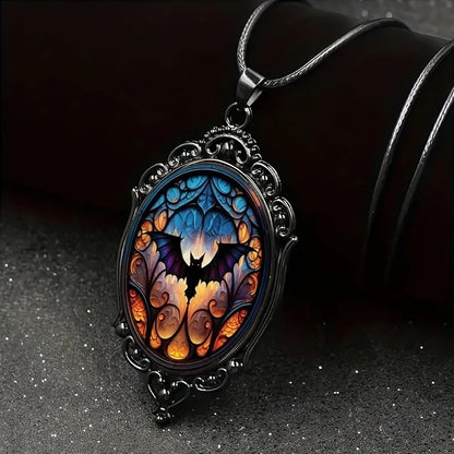 HPMAISON vintage gothic crow choker necklace featuring dark chic design, perfect for Halloween and vampire-inspired costumes.